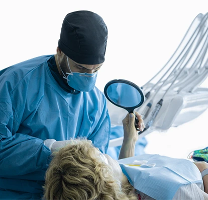 doctor with patient after treatment